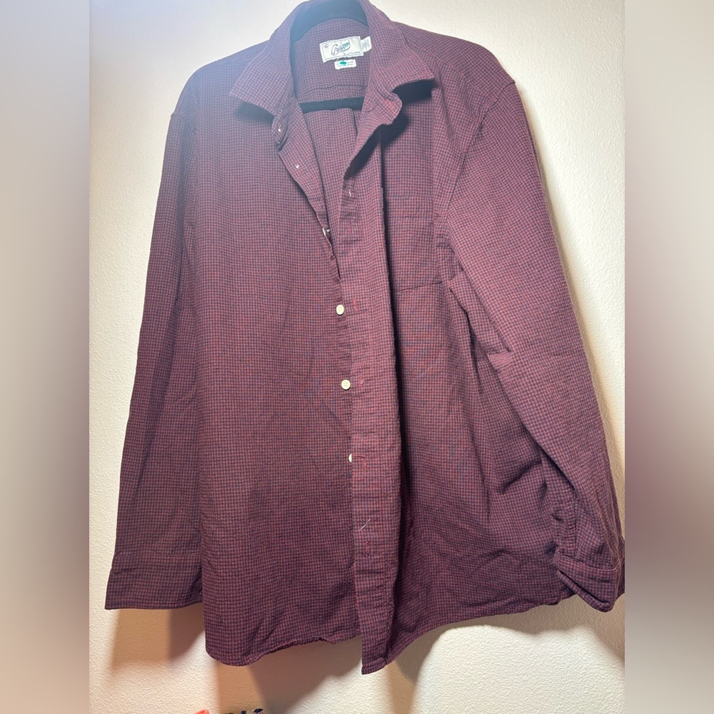 Grayers Clothiers Reddish Woven Print long sleeve Shirt Men's sz XXL